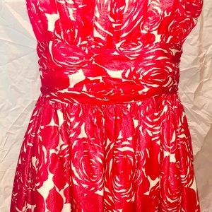 Size 6 Anna Sui Red Flower dress